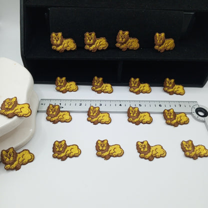 Wildlife appliques Brown Golden Yellow Lion Patches #400