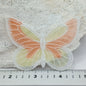 Sheer orange yellow white butterfly appliques sewing patches #497