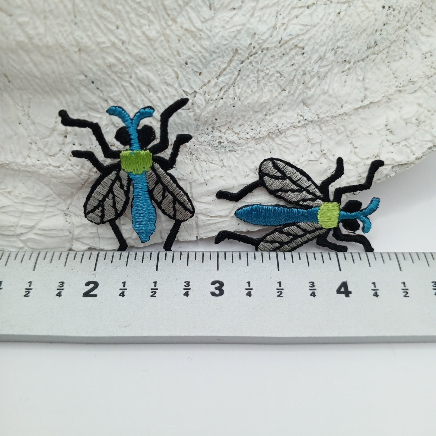 Green blue black fly iron on Patches sewing appliqué #485