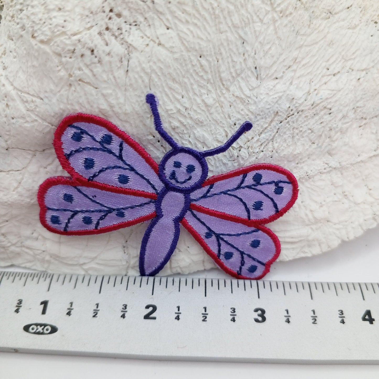 Pink purple Cute dragonfly iron on Patches sewing appliqué #483