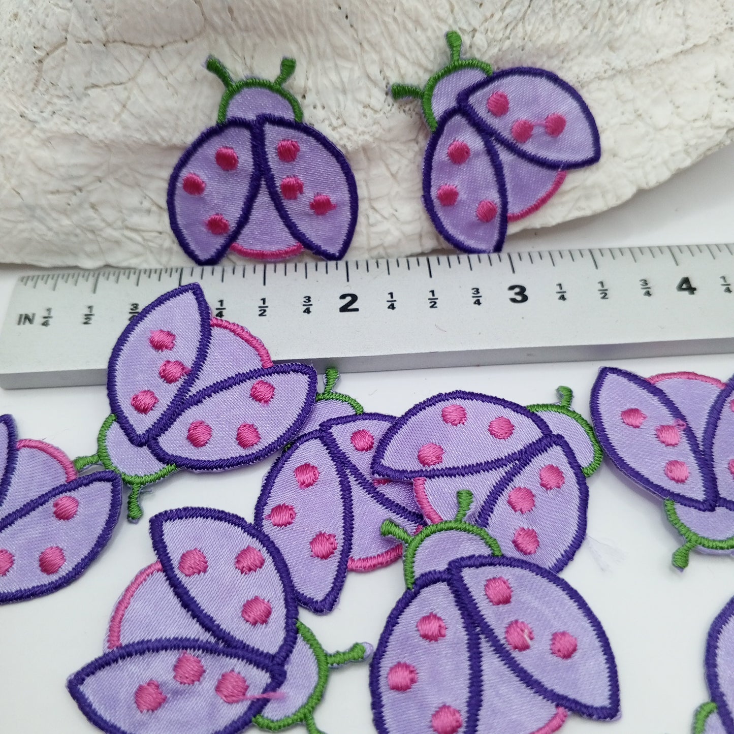 Pink Green Purple Ladybug Iron on Patches sewing appliqué #482