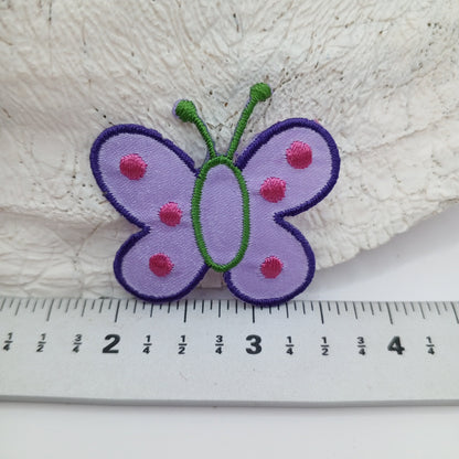 Pink green Lilac Purple butterfly Patches Iron on sewing appliqué #480