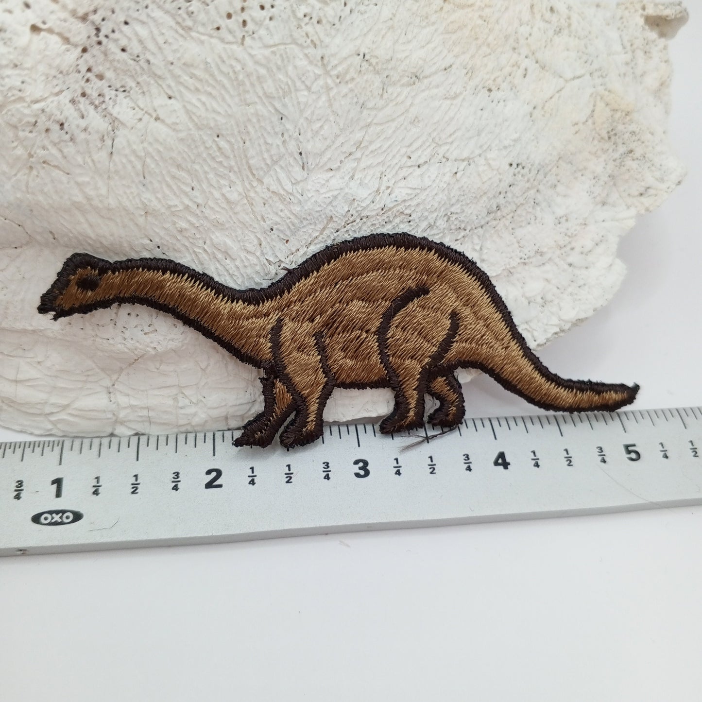 Brown Brontosaurus Dinosaur Iron on Patches #476