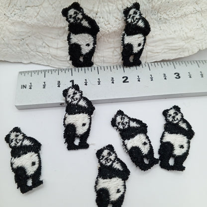 Black and white Panda Patches sewing appliqué #473