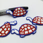 Red white blue turtle Patches sewing appliqué #458