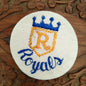 VINTAGE Badge Patches Royal Blue Golden Yellow Embroidered ROYALS Patch Appliques #749