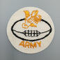 VINTAGE Badge Patches black, off-white Yellow ARMY football Embroidery Appliques #746