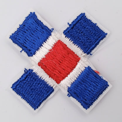 VINTAGE Badge Patches blue white red Embroidered Appliques #740