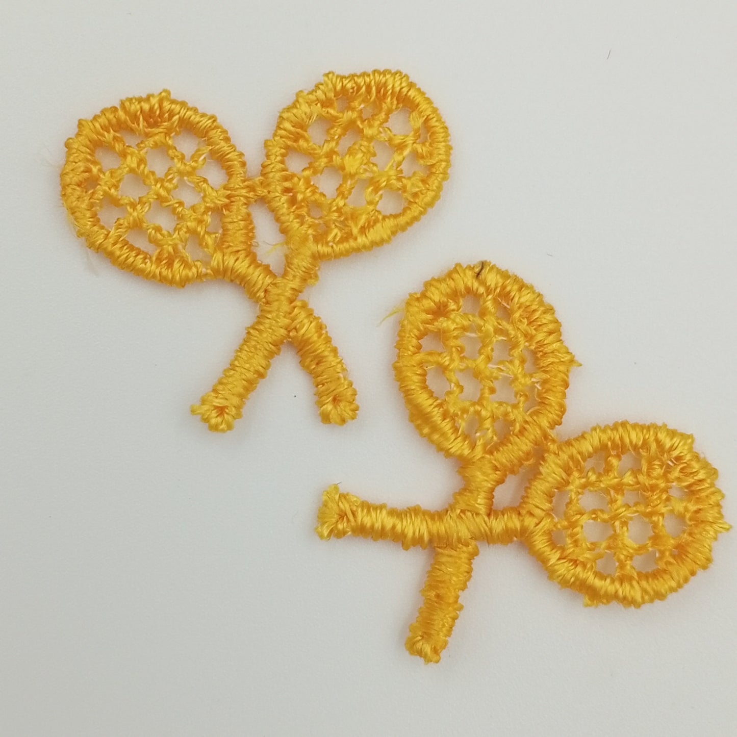 VINTAGE Tennis appliques embroidery Yellow Patches #920