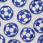 VINTAGE Soccer ball patches blue white embroidered applique #922