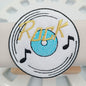 VINTAGE music cd disk rock music record Patches white black metallic gold cyan Embroidered Appliques #941