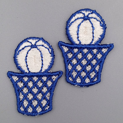 VINTAGE Dunk basketball Patches Blue white Embroidered Appliques #910