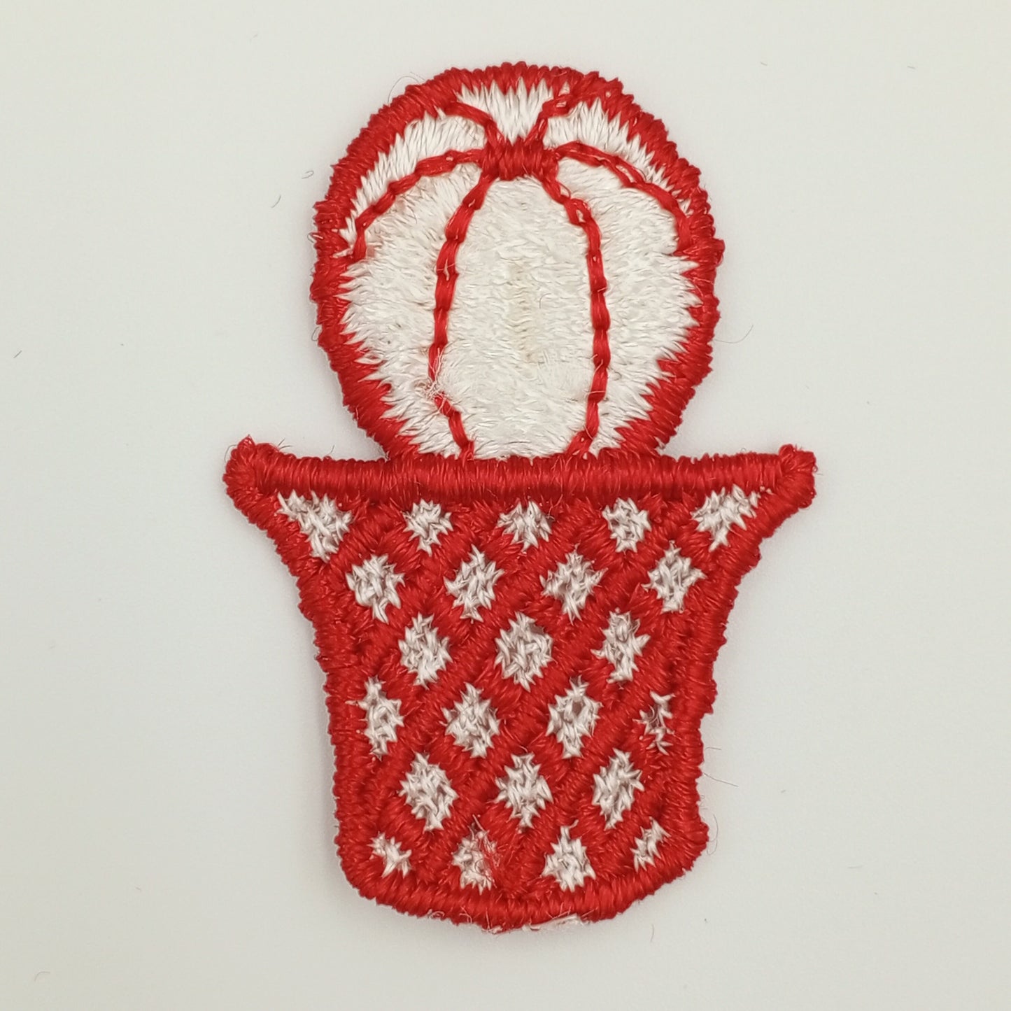 VINTAGE Dunk basketball Patches Red white Embroidered Appliques #909