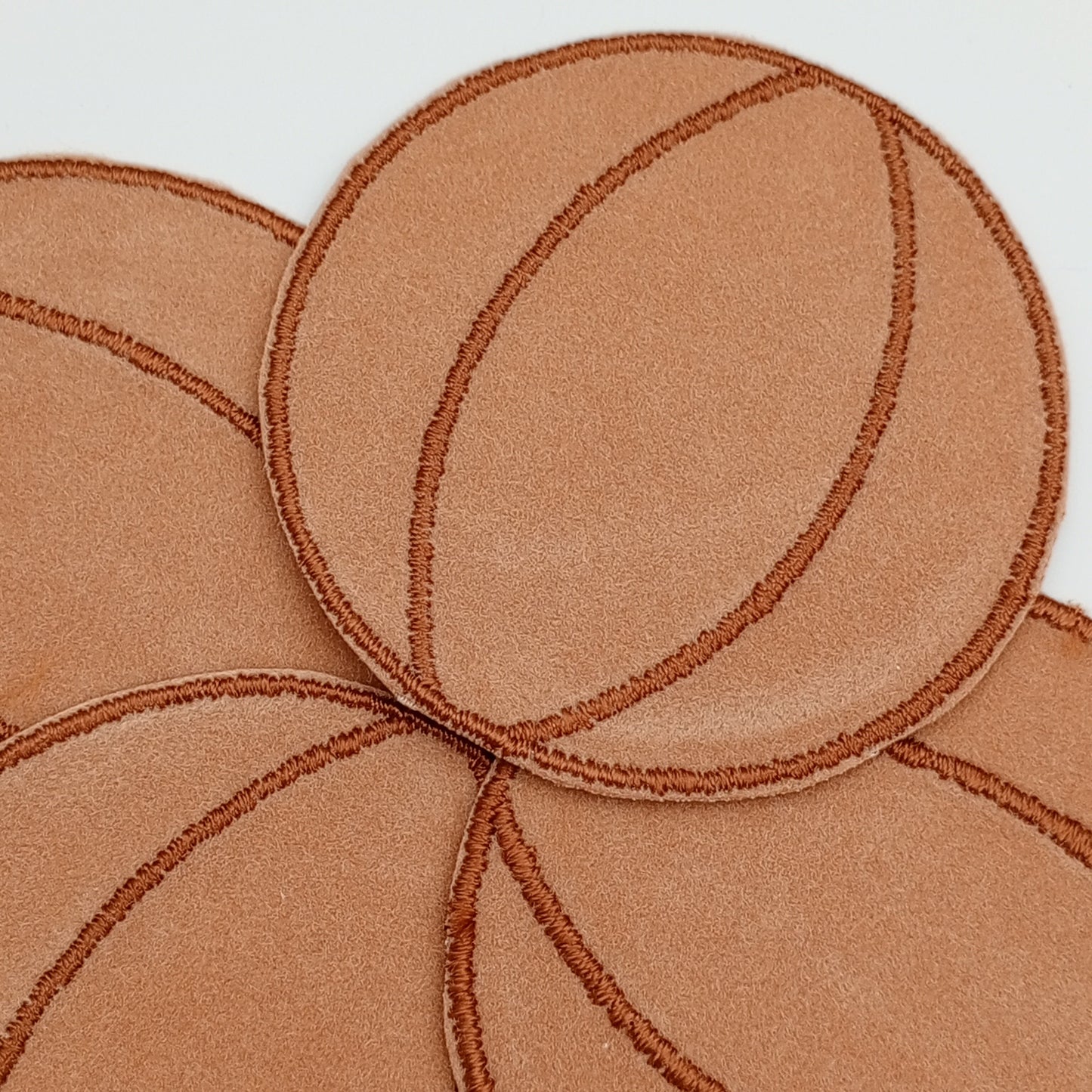 VINTAGE Basketball Patches brown beige Embroidered Appliques #905