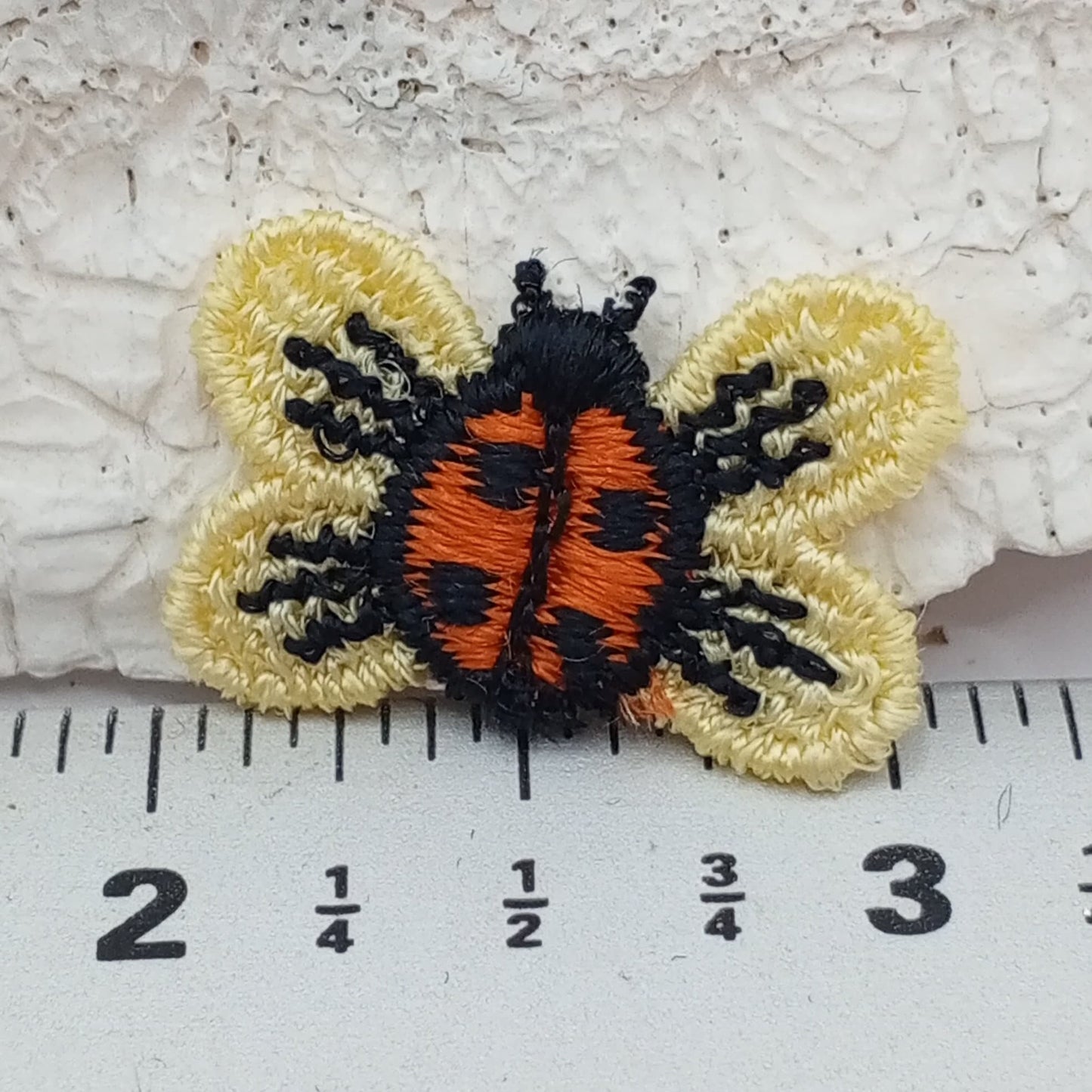 Yellow orange black ladybug sewing  applique #493