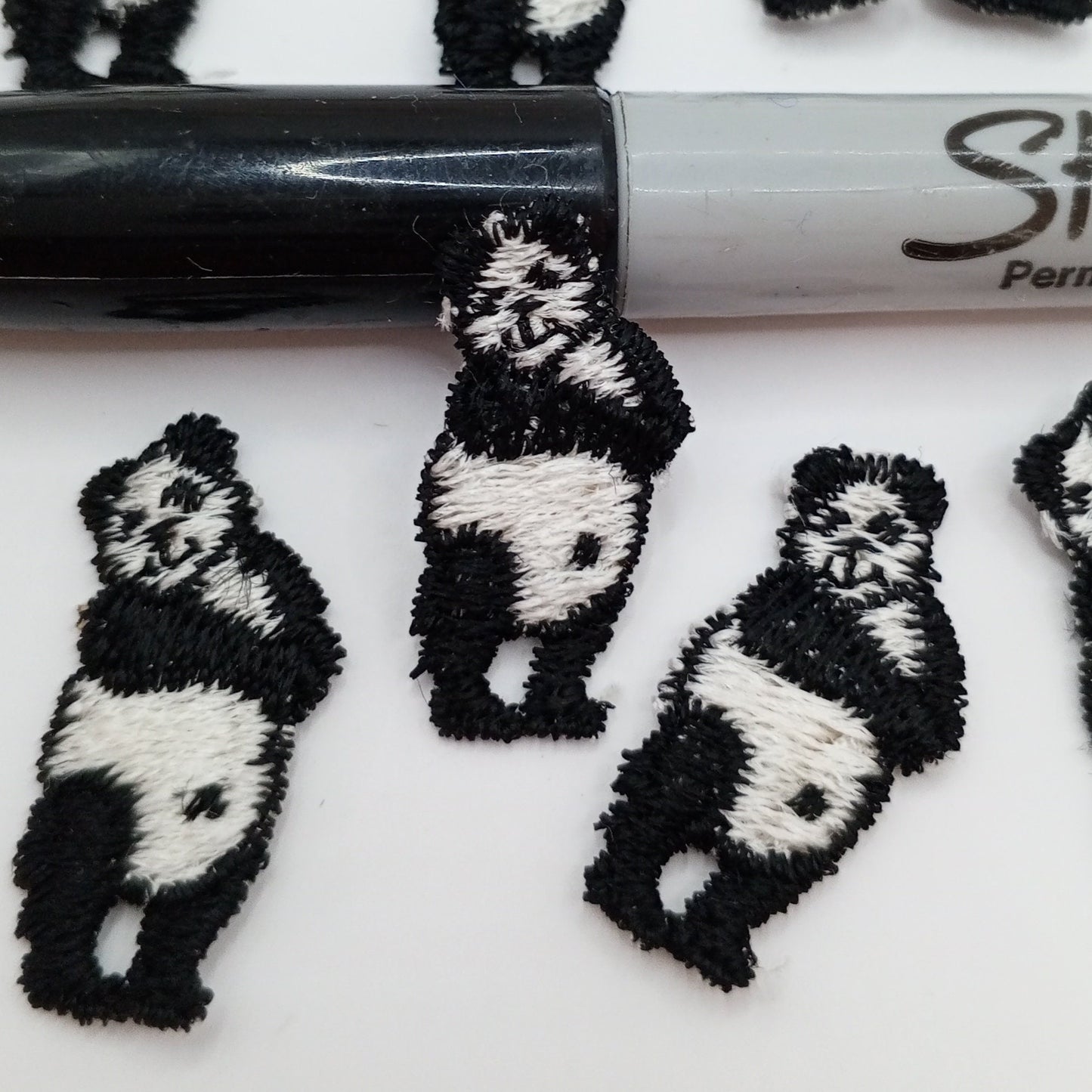 Black and white Panda Patches sewing appliqué #473