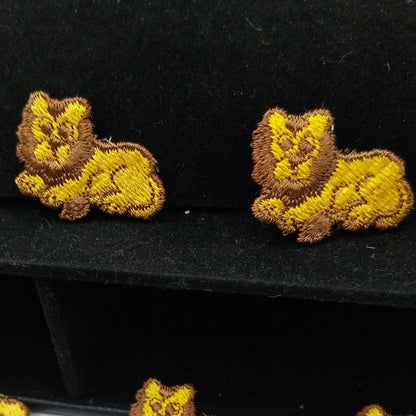 Wildlife appliques Brown Golden Yellow Lion Patches #400