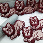 Wildlife appliques Merlot Pink Lion Patches #402