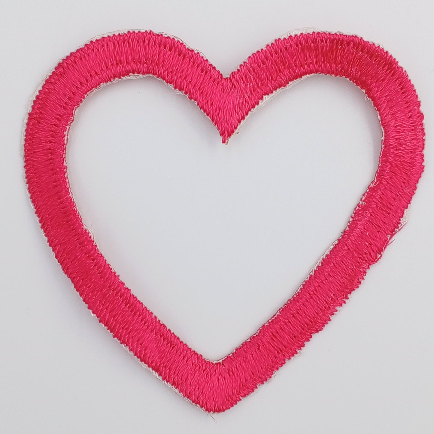 Valentine Hot Pink Heart Appliques VINTAGE Iron on Patches #641