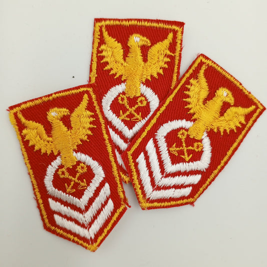 VINTAGE Gold Eagle Badge Patches Red twill yellow white Embroidered patch Appliques #716