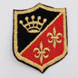 VINTAGE Badge Patches gold crown, black Red Embroidery Patch Iron on Appliques #700