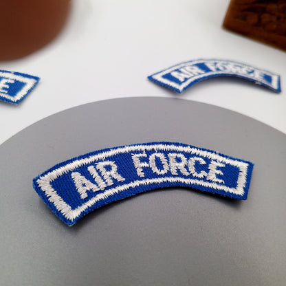 VINTAGE Badge Patches blue white Air Force Embroidered Appliques #758