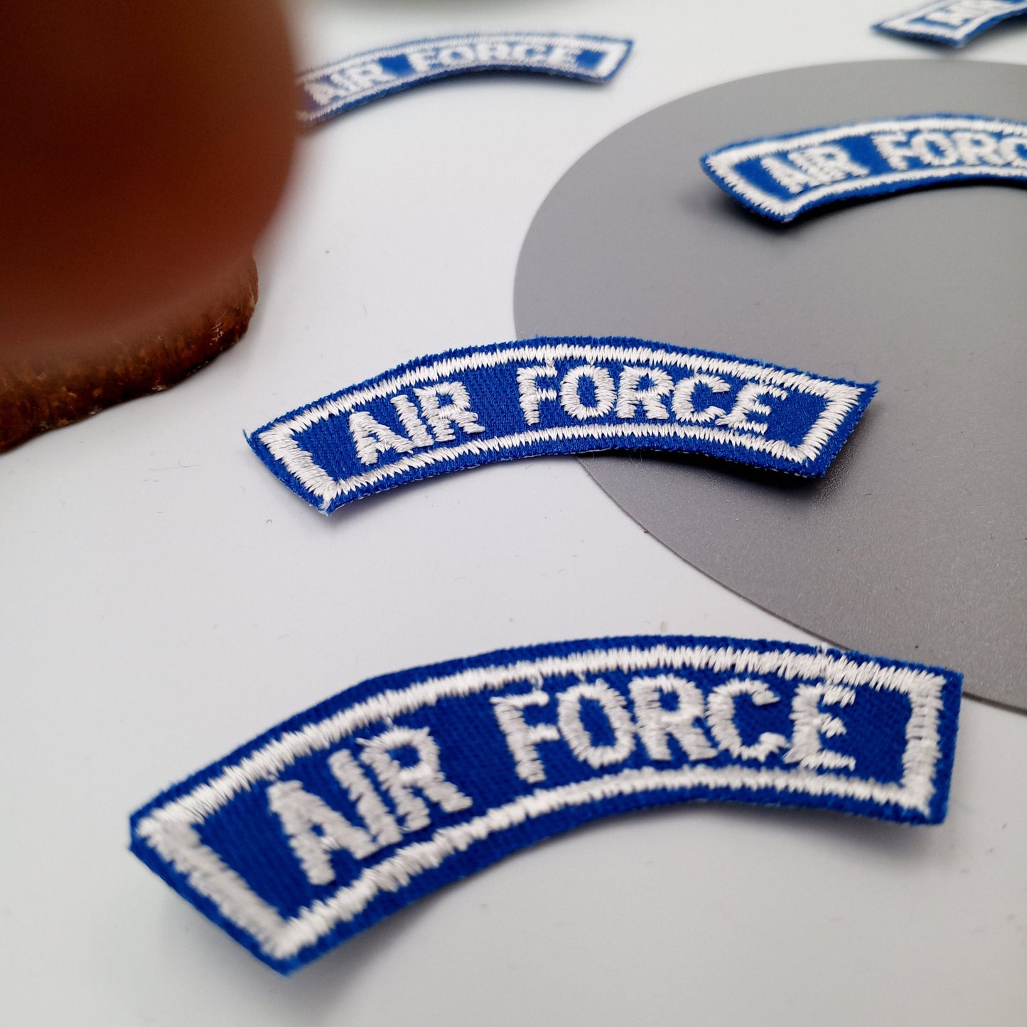 VINTAGE Badge Patches blue white Air Force Embroidered Appliques #758