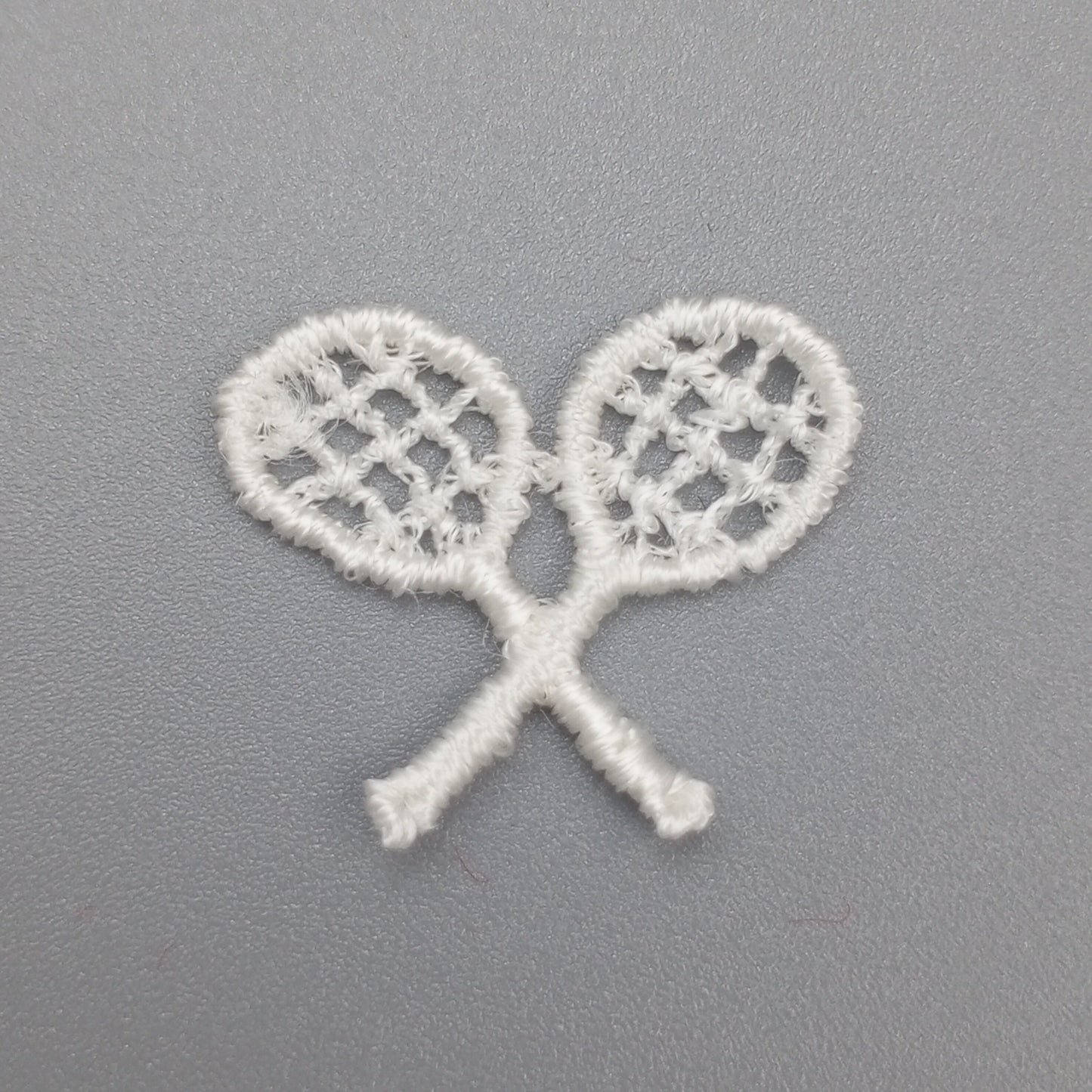 VINTAGE Tennis appliques embroidery White Patches #920