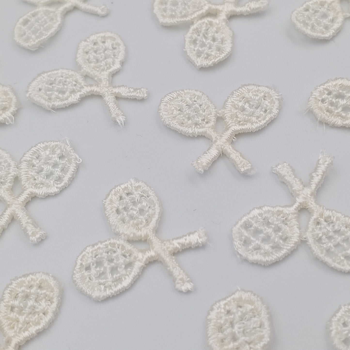 VINTAGE Tennis appliques embroidery White Patches #920