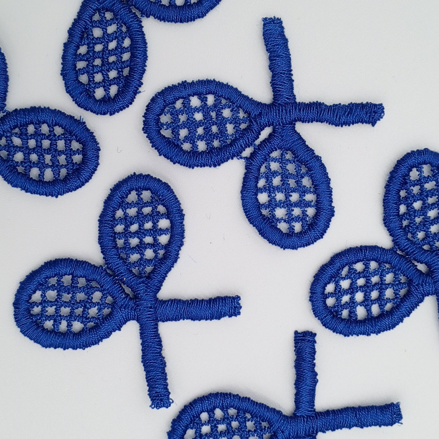 VINTAGE Tennis Patches navy blue Embroidered Appliques #918