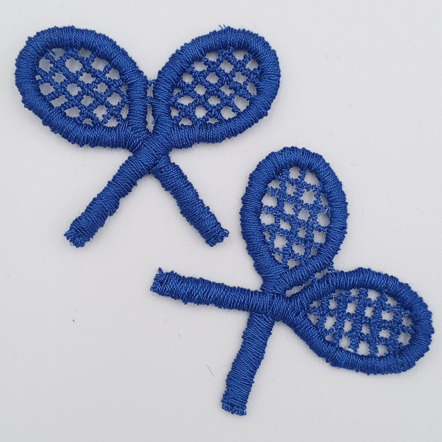 VINTAGE Tennis Patches navy blue Embroidered Appliques #918