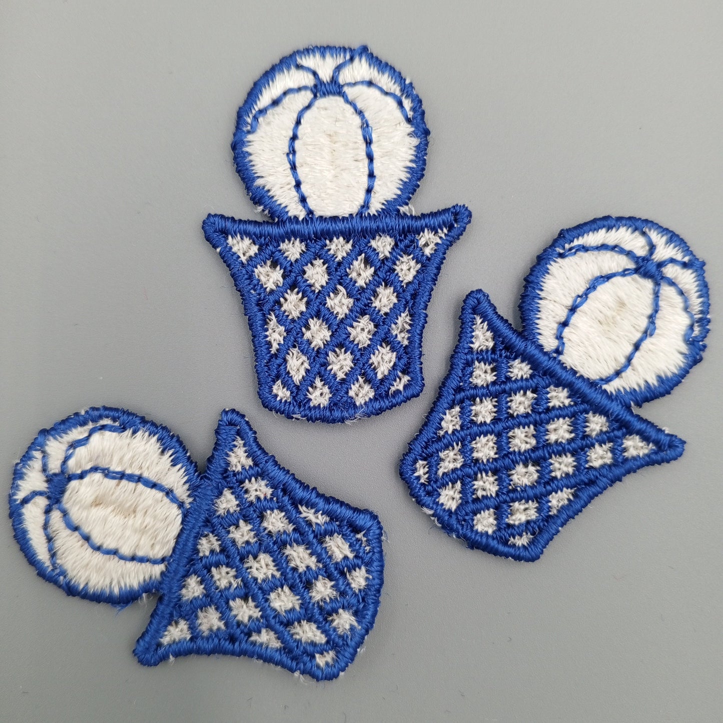 VINTAGE Dunk basketball Patches Blue white Embroidered Appliques #910