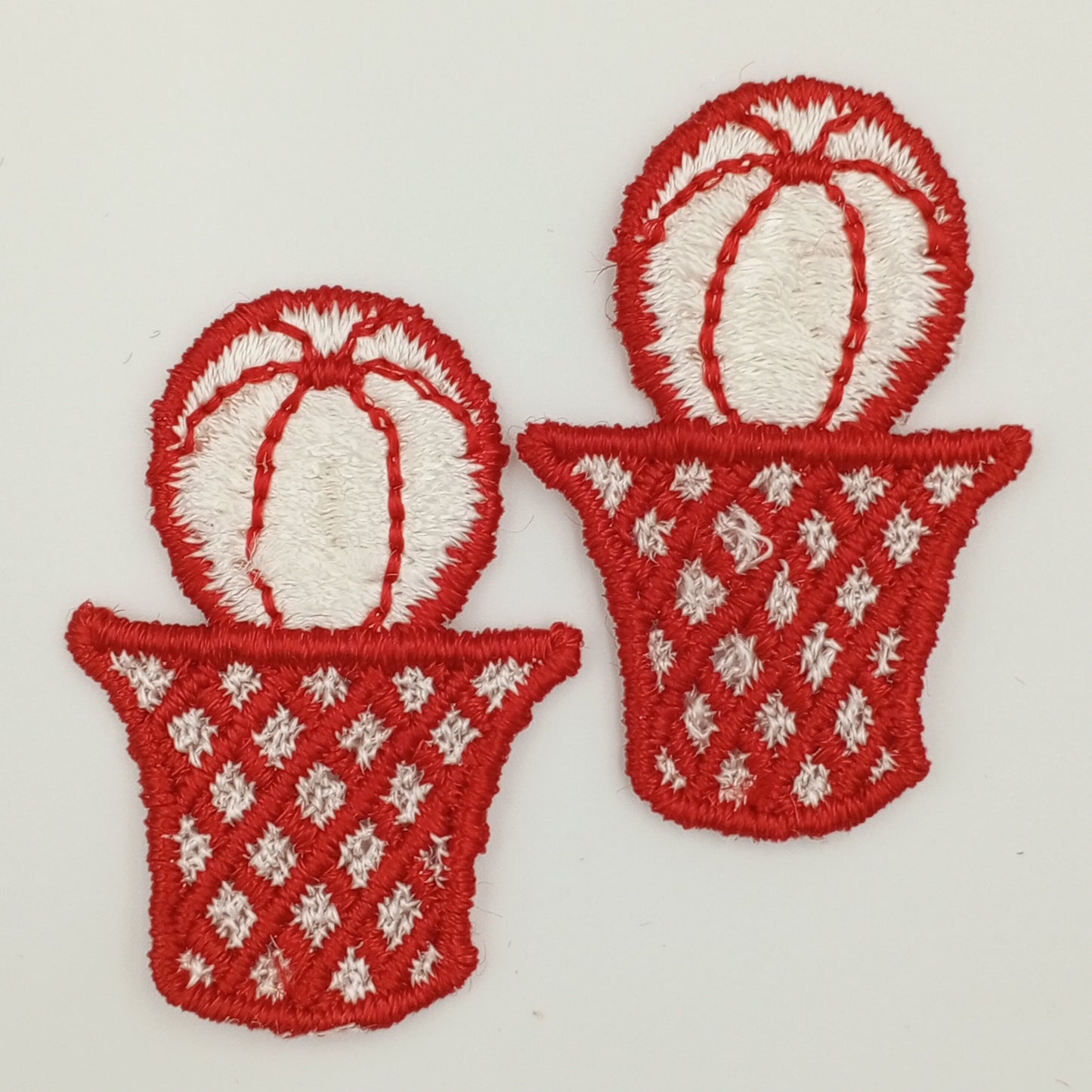 VINTAGE Dunk basketball Patches Red white Embroidered Appliques #909