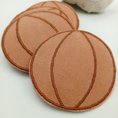 VINTAGE Basketball Patches brown beige Embroidered Appliques #905