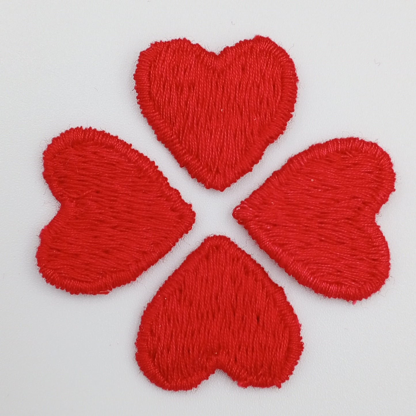 Red heart appliques VINTAGE Sew on Patches #661