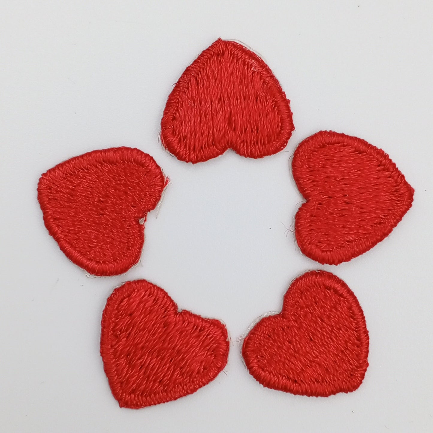 Red heart appliques VINTAGE Iron on Patches #657