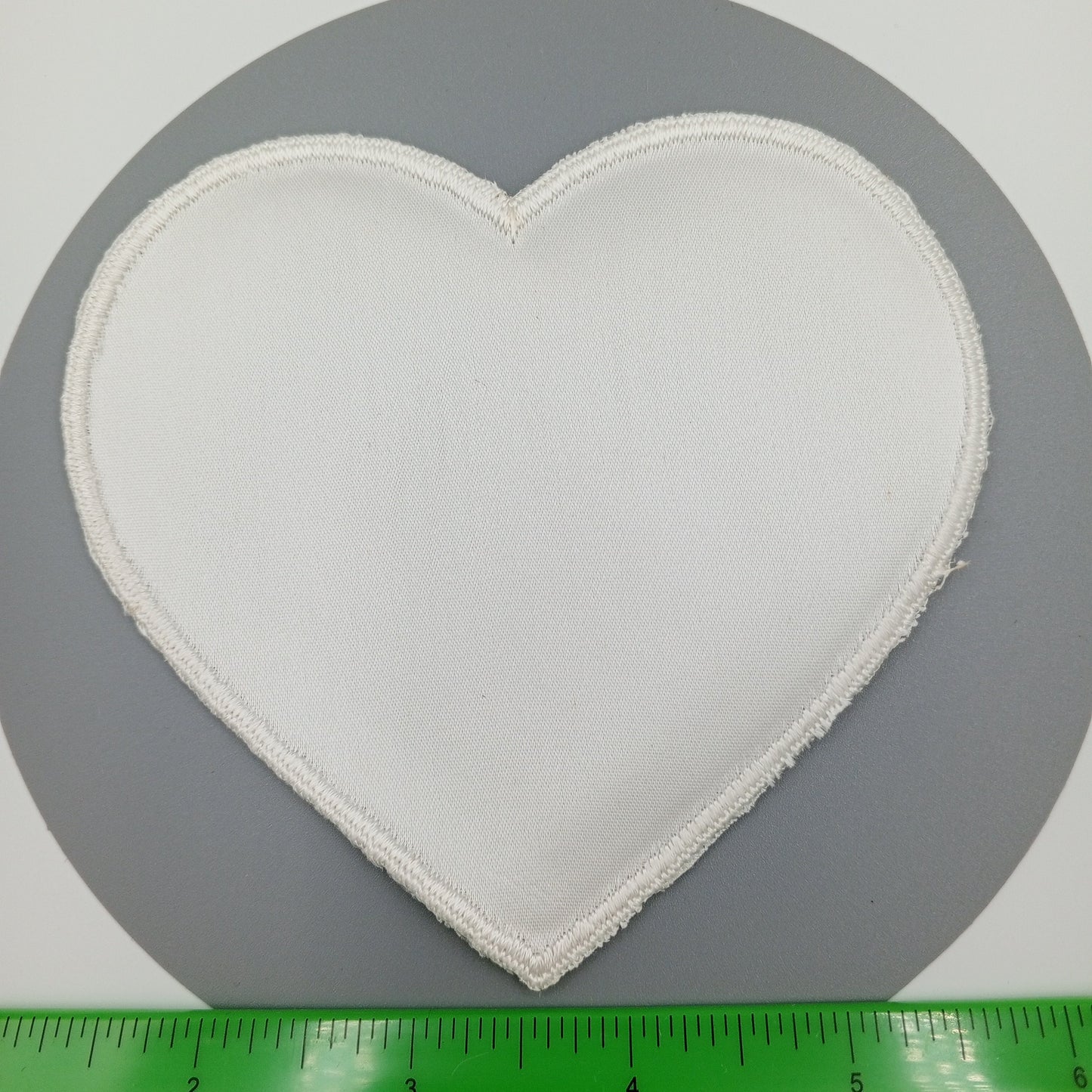 White Big heart appliques Valentines Iron on heart Patches #640