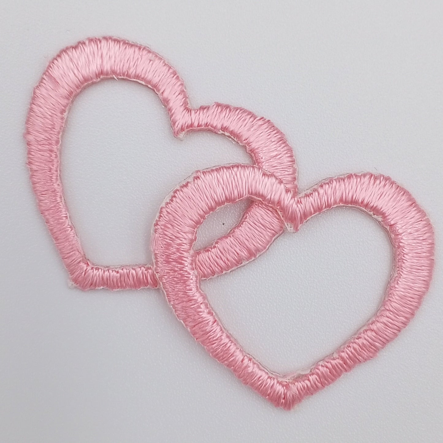 VALENTINE Pink Hearts Applique VINTAGE Iron on Heart Patches #643