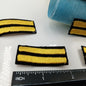 VINTAGE Badge Patches yellow black Chevrons Embroidered Appliques