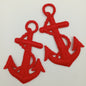 Red Anchor Decorative Patch Nautical Embroidered Retro Vintage Classic Sailor Anchor Applique Motif Embroidery for Embellishments